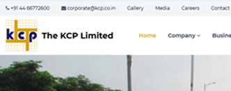 Corporate Website Development for The KCP Limited, Manufacturing and Service Based Company.